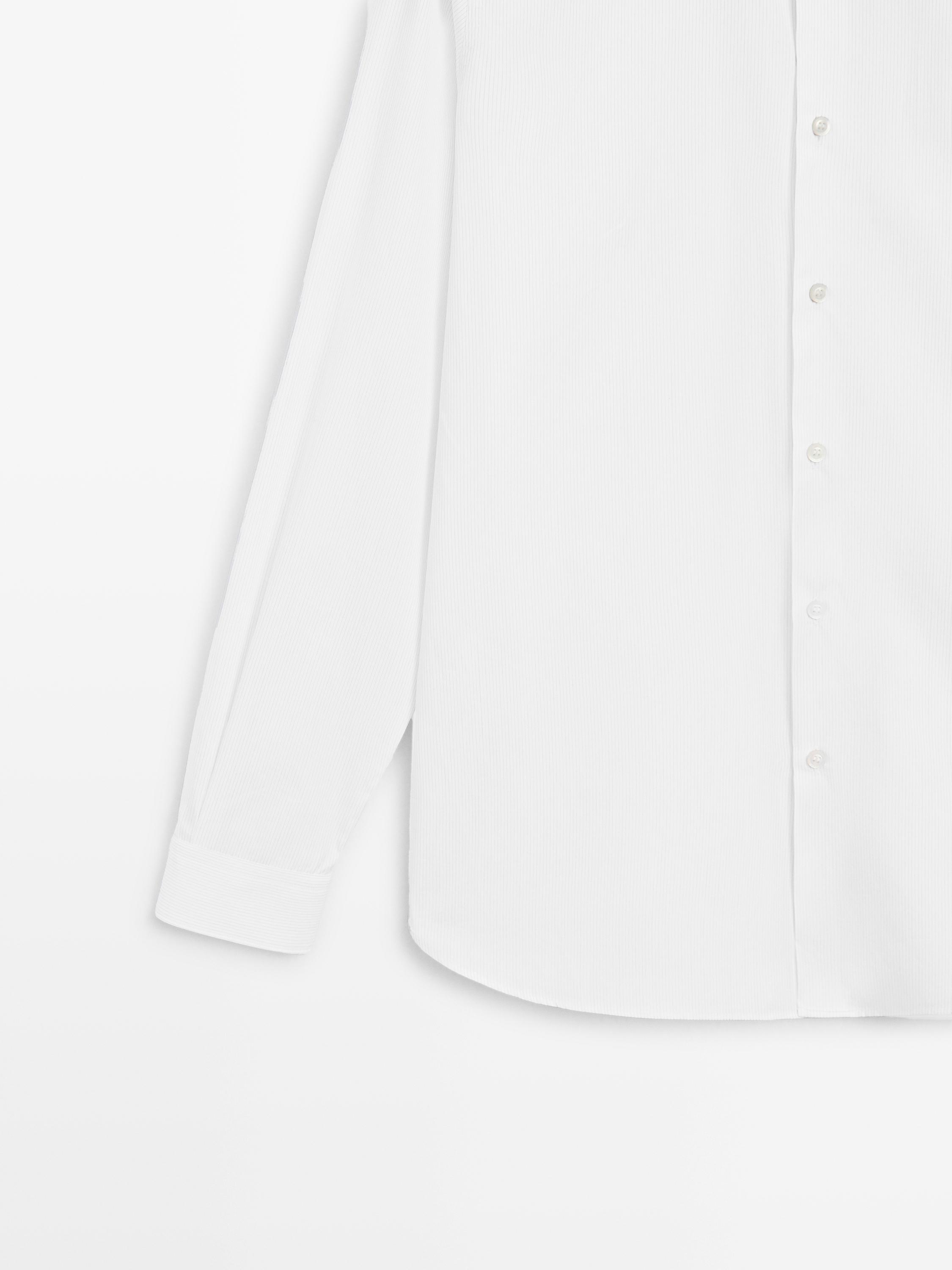 Chemise slim en popeline 100 % coton